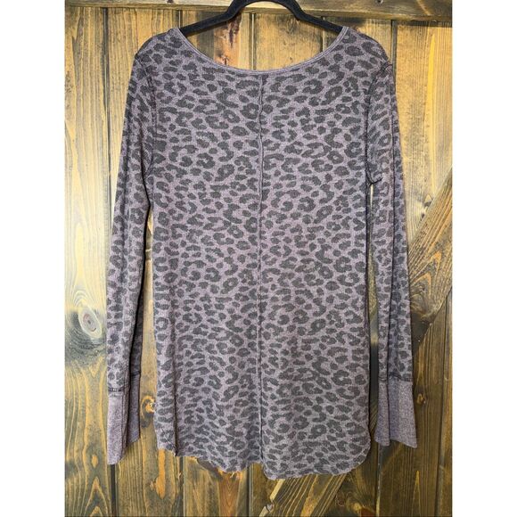 Free People Animal Leopard Printed Thermal Shirt - Picture 2 of 7